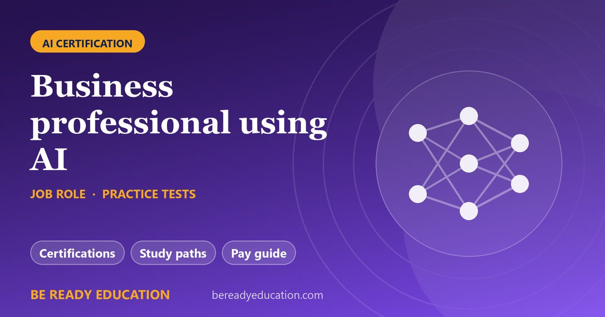 Business professional using AI