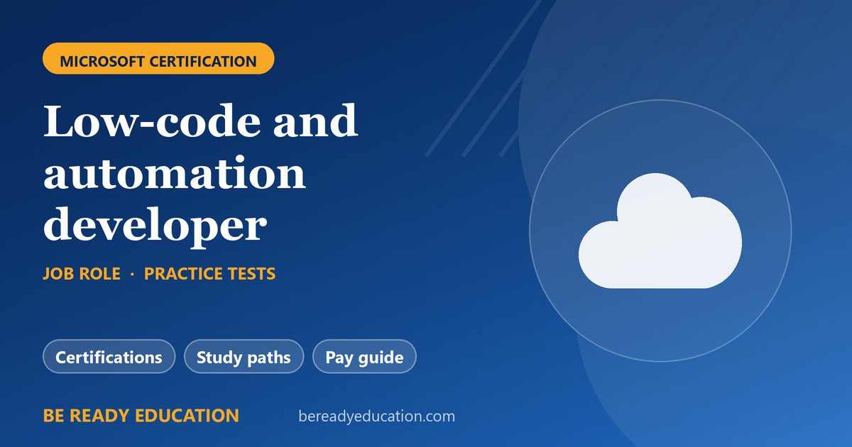 Low-code and automation developer